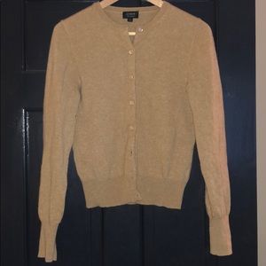 J. Crew tan cashmere cardigan